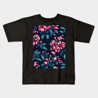 Purple cherry flowers fantasy Kids T-Shirt